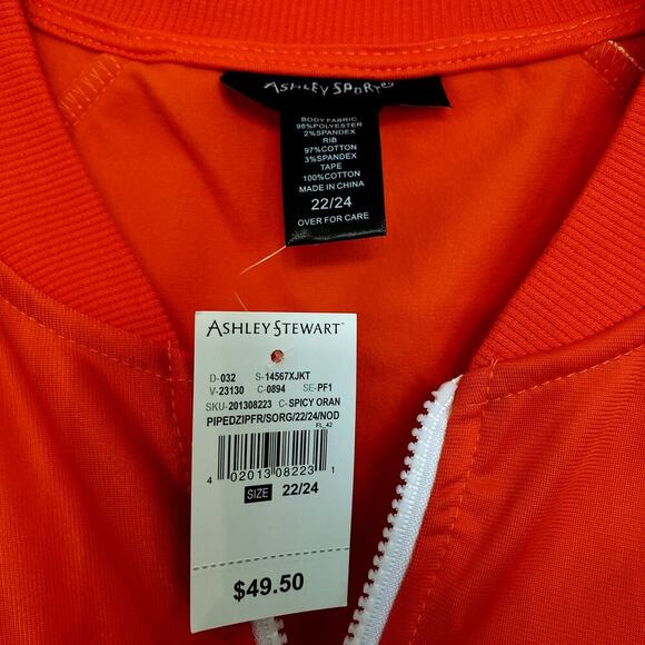 Ashley Stewart Spicy Orange Women's Jacket and Pants Activewear, Size 22/24 - Picture 2 of 7